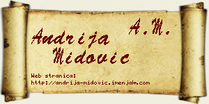 Andrija Midović vizit kartica